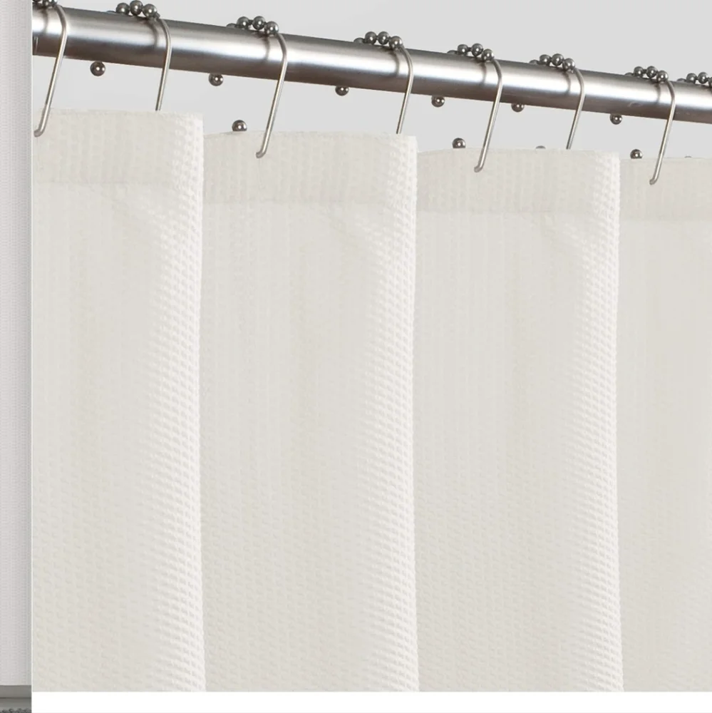 New Maytex Norwich Textured Fabric Shower Curtain or Liner, White 72.00